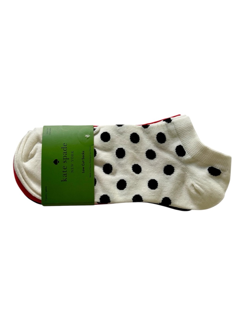 Kate Spade Socks 3-Pack Low Cut Ankle Polka Dot New York Head Over Heels